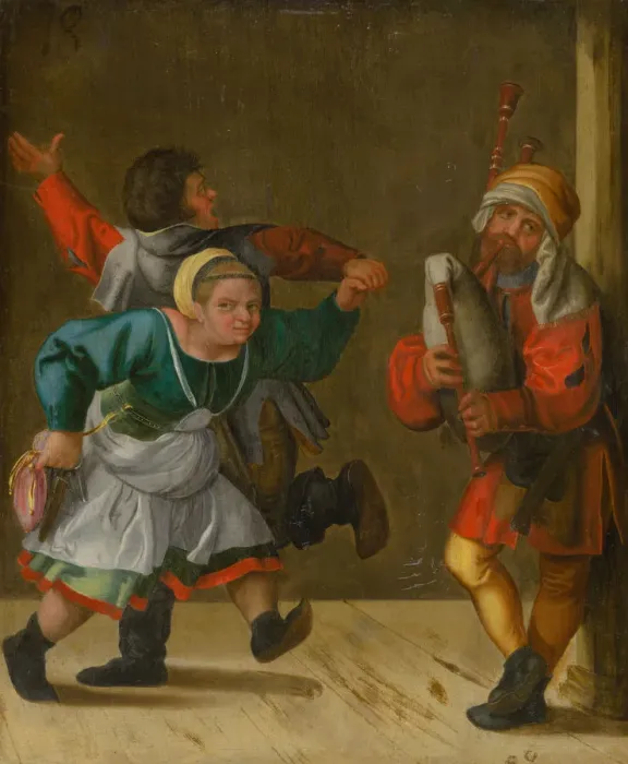 Framed Print : Village Dance, ca. 1600. Creator: Anonymous Framed Print : Village Dance, ca. 1600. Creator: Anonymous