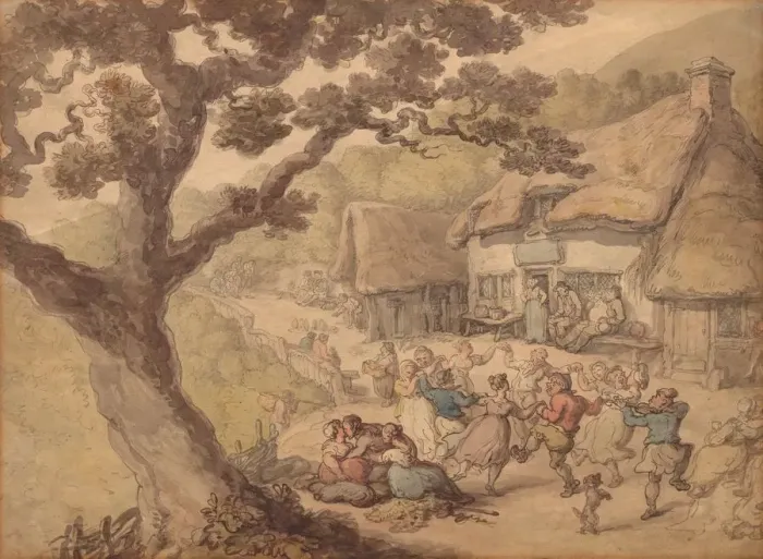 Framed Print : The Village Dance. Creator: Thomas Rowlandson (British, 1756-1827) Framed Print : The Village Dance. Creator: Thomas Rowlandson (British, 1756-1827)