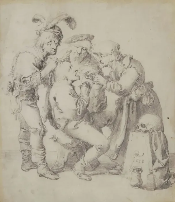 Framed Print : At the village doctor, 1638. Creator: Quast, Pieter (1605-1647) Framed Print : At the village doctor, 1638. Creator: Quast, Pieter (1605-1647)