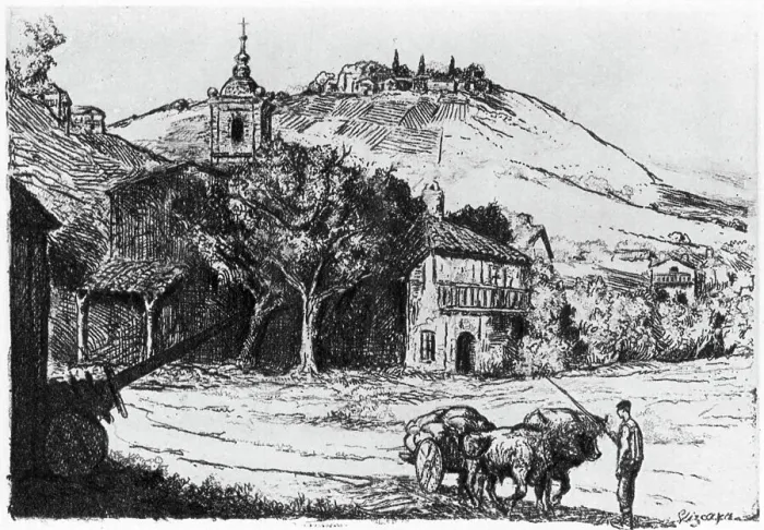 Framed Print : Village en Biscaye, 1924. Artist: JP Tillac Framed Print : Village en Biscaye, 1924. Artist: JP Tillac