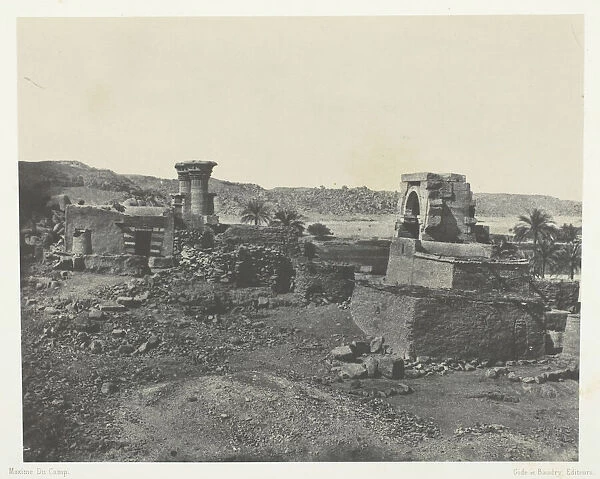 Village et Temple de l Ile de Beghe, al Ouest de Philoe;Nubie, 1849  /  51