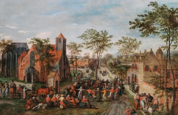 Framed Print : Village fair, 1580s. Creator: Grimmer, Jacob (ca 1525-1590) Framed Print : Village fair, 1580s. Creator: Grimmer, Jacob (ca 1525-1590)