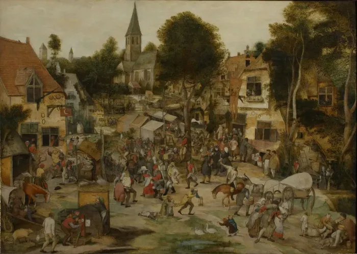 Framed Print : The Village Fair (Kermis), before 1565. Creator: Balten, Pieter (1525-1598) Framed Print : The Village Fair (Kermis), before 1565. Creator: Balten, Pieter (1525-1598)