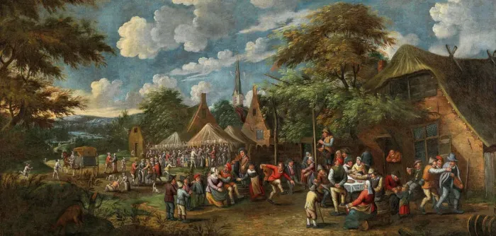 Framed Print : Village fair, um 1700. Creator: Verburgh, Rutger (1678-1727) Framed Print : Village fair, um 1700. Creator: Verburgh, Rutger (1678-1727)