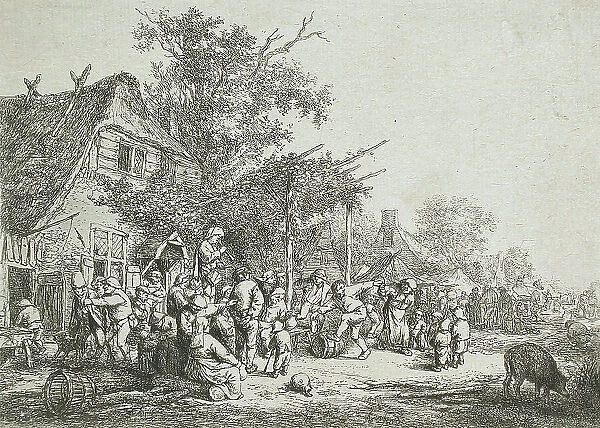 Village Festival Under the Trellis, between circa 1648 and circa 1652. Creator: Adriaen van Ostade