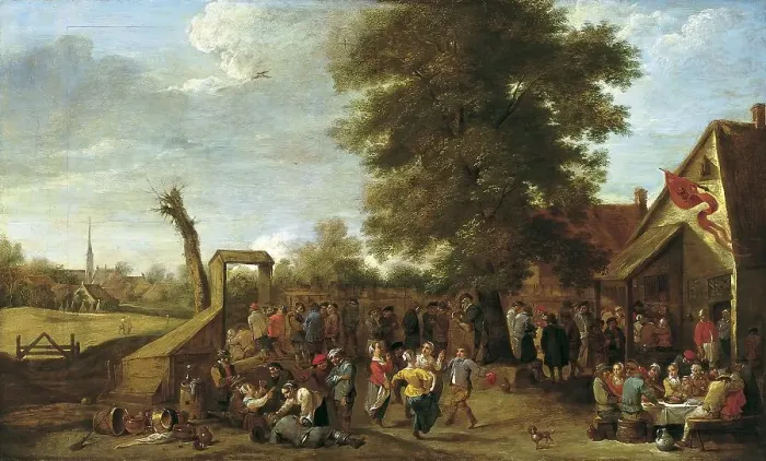 Framed Print : The Village Fête, 1650. Creator: David Teniers II Framed Print : The Village Fête, 1650. Creator: David Teniers II