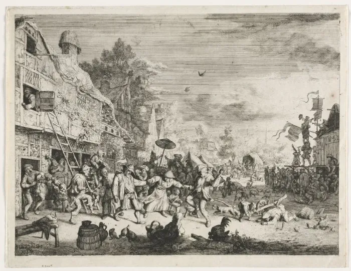 Framed Print : Village Fete. Creator: Cornelis Dusart (Dutch, 1660-1704) Framed Print : Village Fete. Creator: Cornelis Dusart (Dutch, 1660-1704)