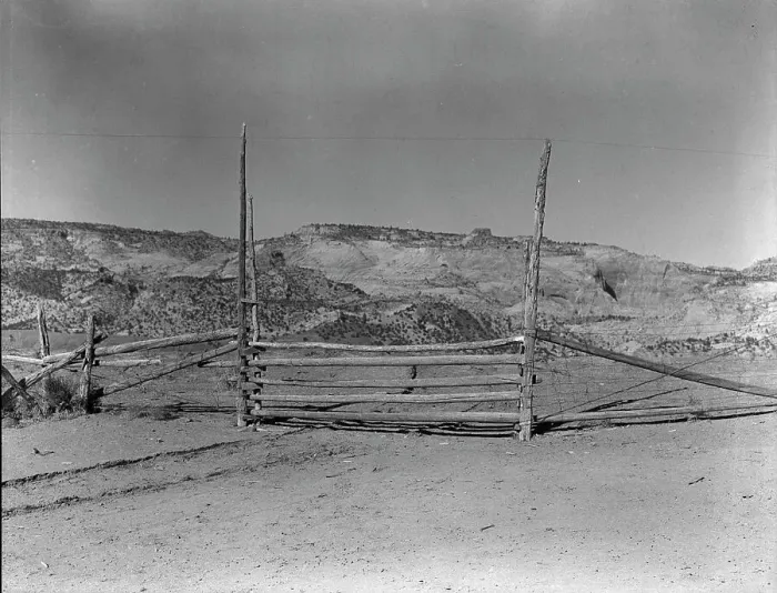 Framed Print : From the village to the field, Escalante, Utah, 1936. Creator: Dorothea Lange Framed Print : From the village to the field, Escalante, Utah, 1936. Creator: Dorothea Lange