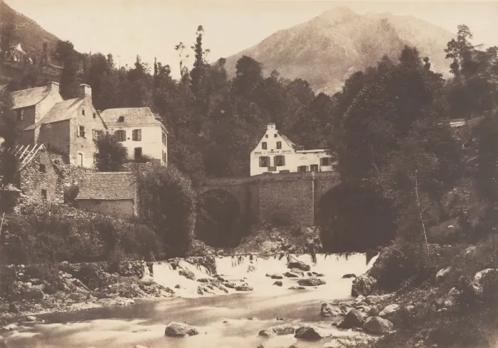 Framed Print : Village de Gedres, Route de Gavarnie, 1853. Creator: Joseph Vigier