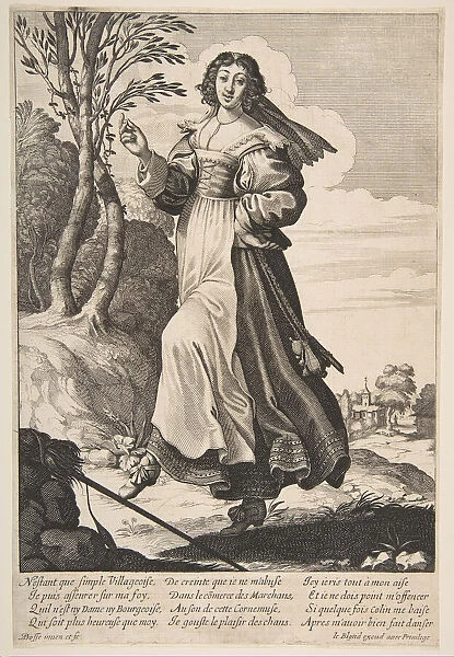 Village Girl Dancing, 1626-28. Creator: Abraham Bosse