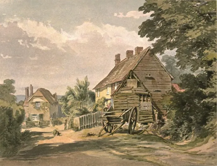 Framed Print : Village Homes, (c1900). Creator: Unknown Framed Print : Village Homes, (c1900). Creator: Unknown