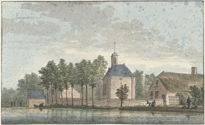 Framed Print : The village of Hoogmade, 1730-1740. Creator: Cornelis Pronk Framed Print : The village of Hoogmade, 1730-1740. Creator: Cornelis Pronk