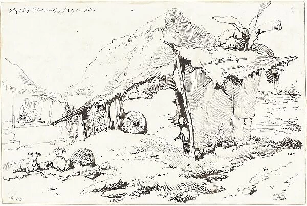 A Village Hut in India [recto], 1814 / 1824. Creator: George Chinnery