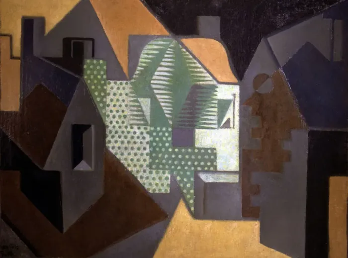 Framed Print : The Village by Juan Gris Framed Print : The Village by Juan Gris