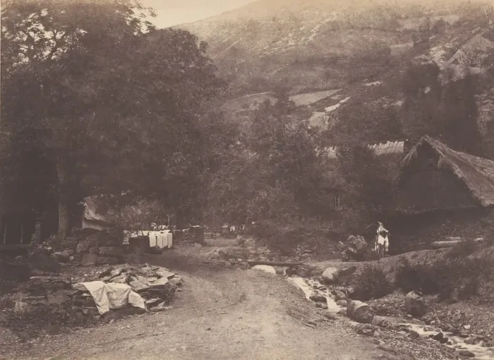 Framed Print : Village de Montaubant pris de Luchon, 1853. Creator: Joseph Vigier Framed Print : Village de Montaubant pris de Luchon, 1853. Creator: Joseph Vigier