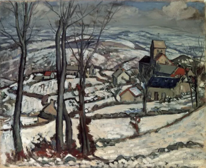 Framed Print : Village at Morvan under Snow, 1910-1911 Framed Print : Village at Morvan under Snow, 1910-1911