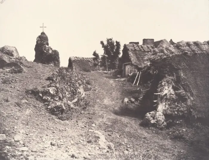 Framed Print : Village de Murols, 1854, printed 1979. Creator: Edouard Baldus Framed Print : Village de Murols, 1854, printed 1979. Creator: Edouard Baldus