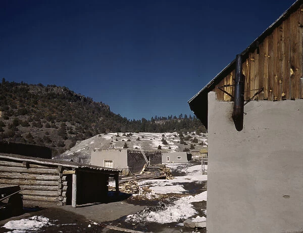 Village in New Mexico, ca. 1942. Creator: John Collier
