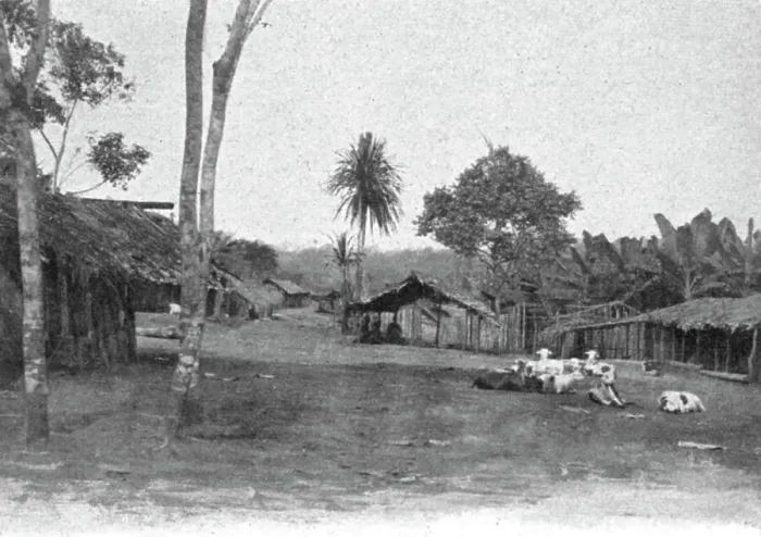 Framed Print : Un village pahouin; L'Ouest Africain, 1914. Creator: Unknown Framed Print : Un village pahouin; L'Ouest Africain, 1914. Creator: Unknown