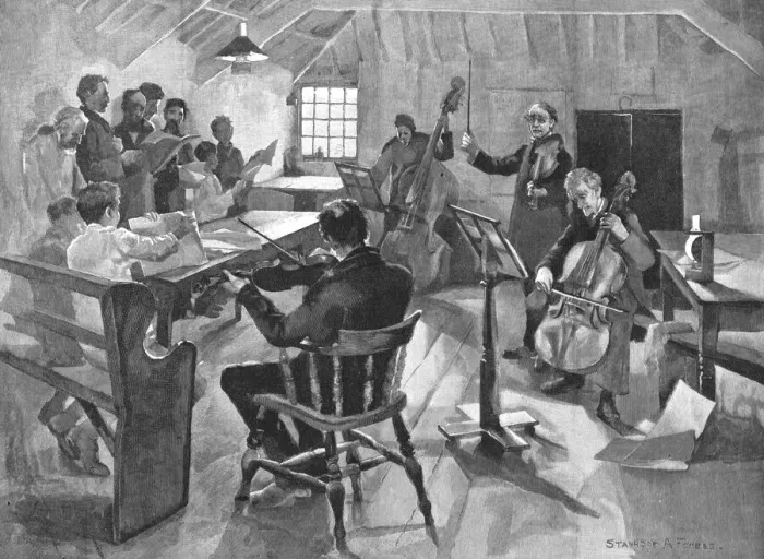 Framed Print : A Village Philharmonic Rehearsal, 1888. Creator: Stanhope A Forbes Framed Print : A Village Philharmonic Rehearsal, 1888. Creator: Stanhope A Forbes