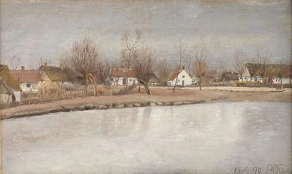 The Village Pond at Ring, Zealand, 1890. Creator: Laurits Andersen Ring