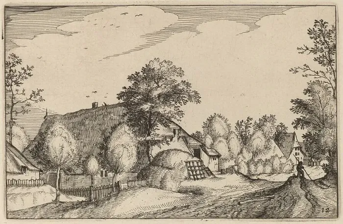 Framed Print : Village Road. Creator: Claes Jansz Visscher Framed Print : Village Road. Creator: Claes Jansz Visscher