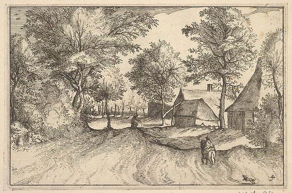 Village Road, plate 4 from Regiunculae et Villae Aliquot Ducatus Brabantiae, ca. 1610