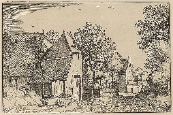 Village Road, published 1612. Creator: Claes Jansz Visscher