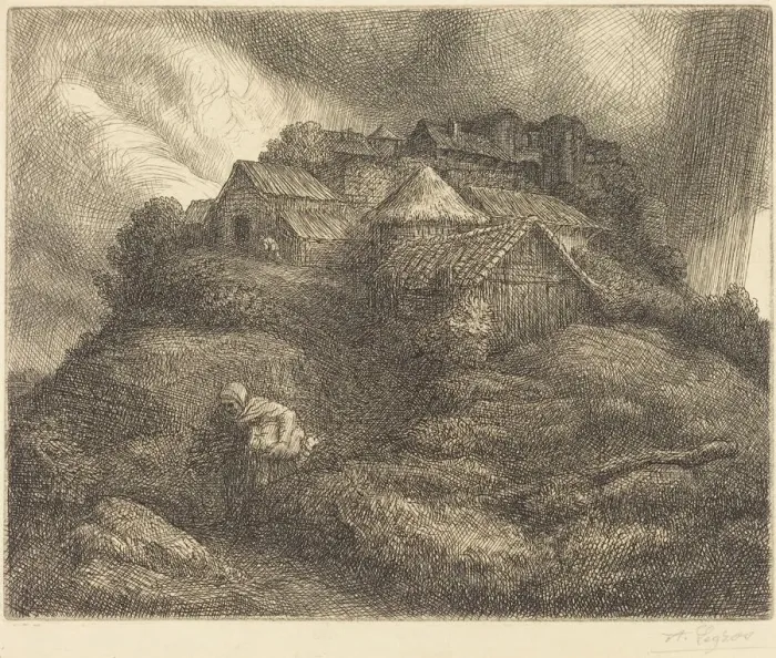 Framed Print : Village of Saint-Pierre during a Storm (Village de Saint-Pierre; Effet d orage) Framed Print : Village of Saint-Pierre during a Storm (Village de Saint-Pierre; Effet d orage)