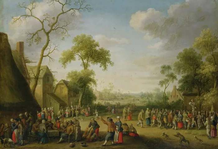 Framed Print : Village Scene, 1637. Creator: Joost Cornelisz Droochsloot Framed Print : Village Scene, 1637. Creator: Joost Cornelisz Droochsloot