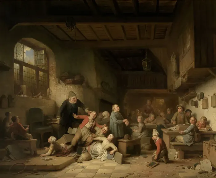 Framed Print : The Village School, 1854. Creator: Braekeleer, Ferdinand de, the Elder (1792-1883) Framed Print : The Village School, 1854. Creator: Braekeleer, Ferdinand de, the Elder (1792-1883)