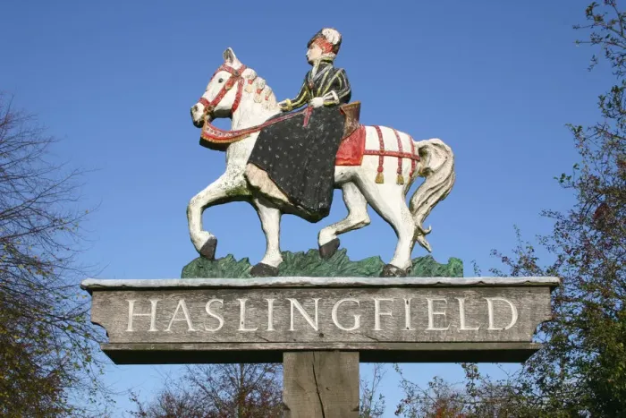 Framed Print : Village sign, Haslingfield, Cambridgeshire Framed Print : Village sign, Haslingfield, Cambridgeshire
