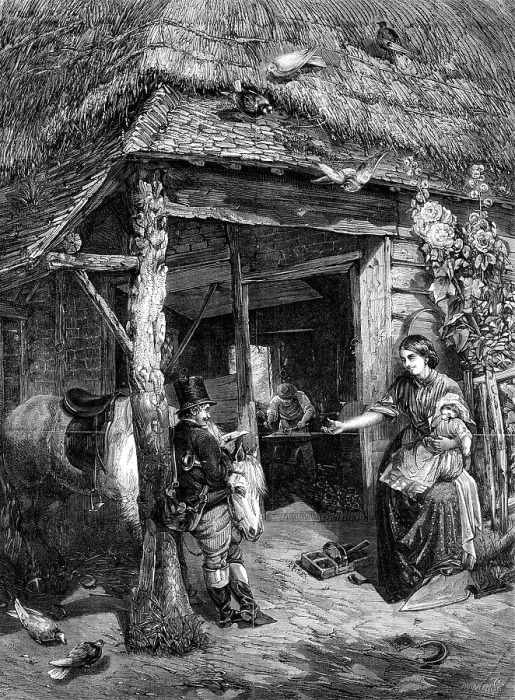 Framed Print : The Village Smithy, by Lewis, in the Crystal Palace Picture Gallery, 1860. Creator: Morgan. The Village Smithy, by Lewis, in the Crystal Palace Picture Gallery, 1860. Creator: Morgan Framed Print : The Village Smithy, by Lewis, in the Crystal Palace Picture Gallery, 1860. Creator: Morgan. The Village Smithy, by Lewis, in the Crystal Palace Picture Gallery, 1860. Creator: Morgan