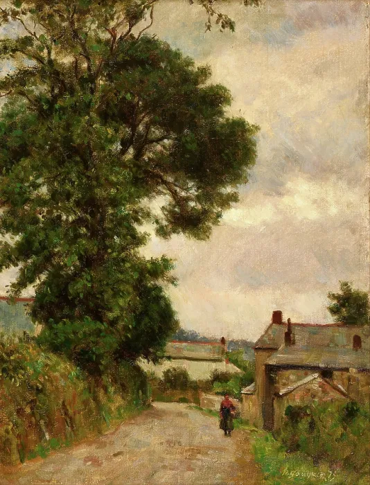 Framed Print : Village street, 1873. Creator: Gauguin, Paul Eugene Henri (1848-1903) Framed Print : Village street, 1873. Creator: Gauguin, Paul Eugene Henri (1848-1903)