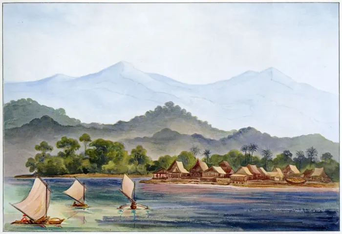 Framed Print : Village, Sumatra, Indonesia, 1906. Artist: Ernst Haeckel Framed Print : Village, Sumatra, Indonesia, 1906. Artist: Ernst Haeckel