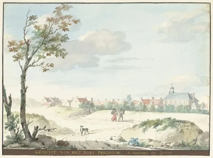 Framed Print : The village of Terheijden, 1744. Creator: Aert Schouman Framed Print : The village of Terheijden, 1744. Creator: Aert Schouman