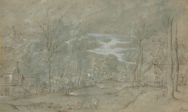 Village Among the Trees, c. 1560. Creator: Unknown