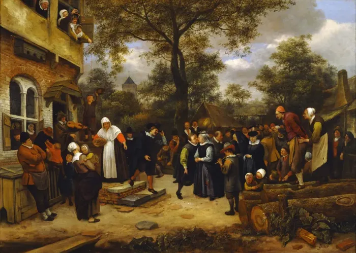 Framed Print : Village Wedding. Artist: Steen, Jan Havicksz (1626-1679) Framed Print : Village Wedding. Artist: Steen, Jan Havicksz (1626-1679)
