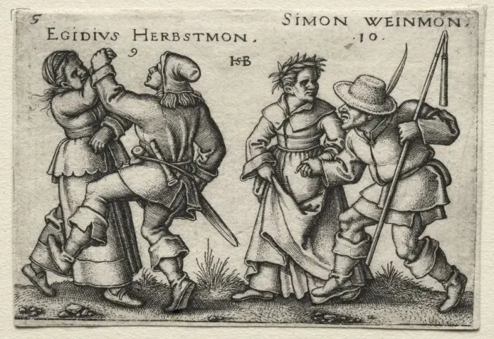 Framed Print : The Village Wedding: Egidius Herbstmon / Simon Weimon, 1546. Creator: Hans Sebald Beham (German Framed Print : The Village Wedding: Egidius Herbstmon / Simon Weimon, 1546. Creator: Hans Sebald Beham (German