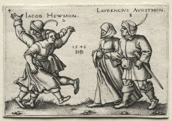 Framed Print : The Village Wedding: Jacob Hewmon / Lawrencius Augstmon, 1546. Creator: Hans Sebald Beham (German Framed Print : The Village Wedding: Jacob Hewmon / Lawrencius Augstmon, 1546. Creator: Hans Sebald Beham (German