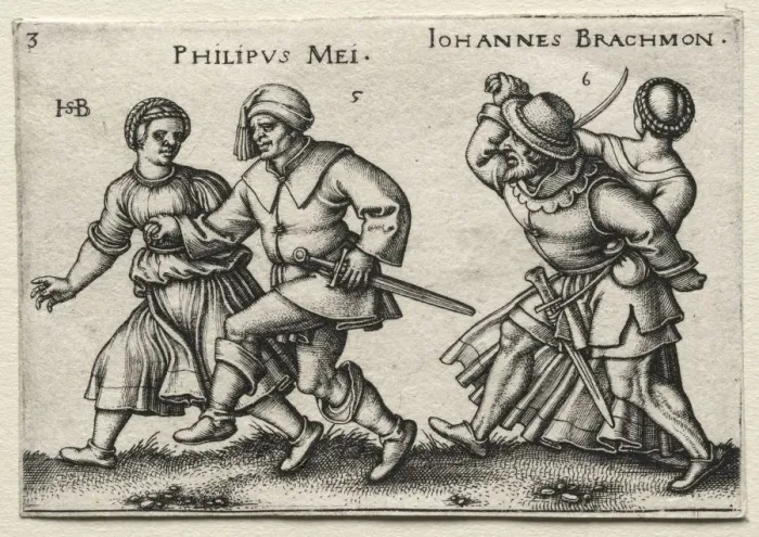 Framed Print : The Village Wedding: Philipus Mei / Johannes Brachmon, 1546. Creator: Hans Sebald Beham (German Framed Print : The Village Wedding: Philipus Mei / Johannes Brachmon, 1546. Creator: Hans Sebald Beham (German