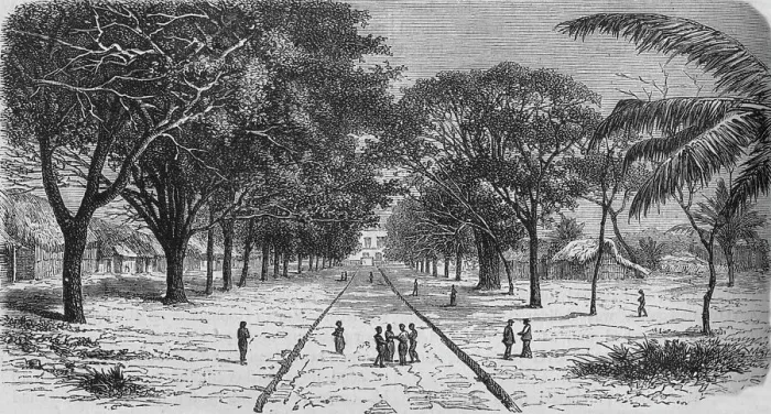 Framed Print : Village on the West Coast of Africa, c1880 Framed Print : Village on the West Coast of Africa, c1880