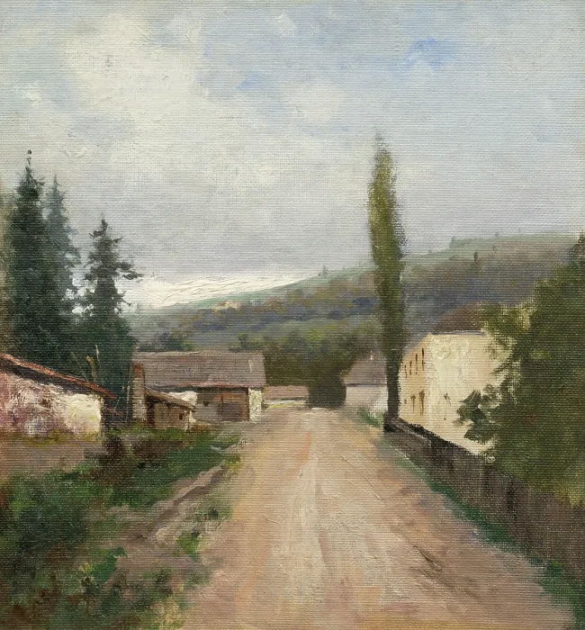 Framed Print : Village in west Slovakia, 1900-1917. Creator: Felician Moczik Framed Print : Village in west Slovakia, 1900-1917. Creator: Felician Moczik