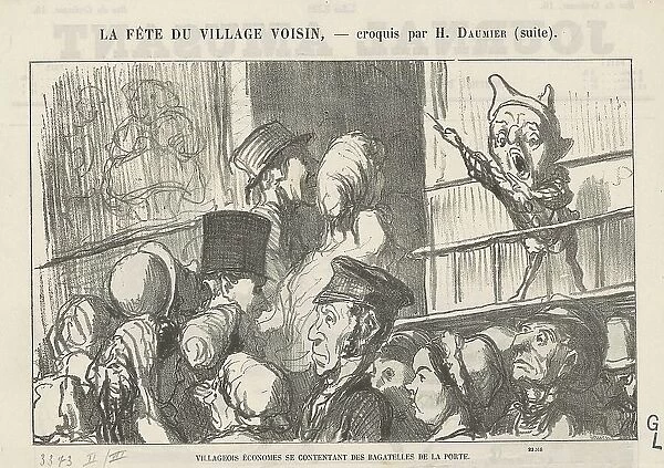 Villageois économes se contentant... ; A la campagne, pas de grèves de cochers... 19th century. Creator: Honore Daumier