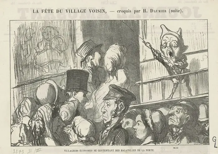 Framed Print : Villageois économes se contentant... ; A la campagne, pas de grèves de cochers... 19th century. Creator: Honore Daumier Framed Print : Villageois économes se contentant... ; A la campagne, pas de grèves de cochers... 19th century. Creator: Honore Daumier