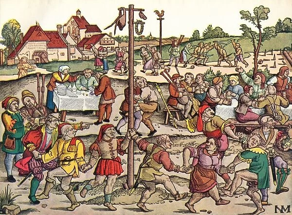 Villagers Celebration, c1530, 1949. Artist: Nikolaus Meldemann