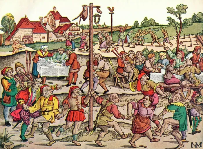 Framed Print : Villagers Celebration, c1530, 1949. Artist: Nikolaus Meldemann Framed Print : Villagers Celebration, c1530, 1949. Artist: Nikolaus Meldemann