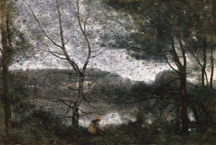 Framed Print : Ville-d Avray, 1870. Creator: Jean-Baptiste-Camille Corot Framed Print : Ville-d Avray, 1870. Creator: Jean-Baptiste-Camille Corot