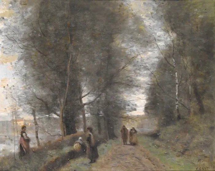 Framed Print : Ville d'Avray, Woodland Path Bordering the Pond, 1872. Creator: Jean-Baptiste-Camille Corot. Ville d'Avray, Woodland Path Bordering the Pond, 1872. Creator: Jean-Baptiste-Camille Corot Framed Print : Ville d'Avray, Woodland Path Bordering the Pond, 1872. Creator: Jean-Baptiste-Camille Corot. Ville d'Avray, Woodland Path Bordering the Pond, 1872. Creator: Jean-Baptiste-Camille Corot