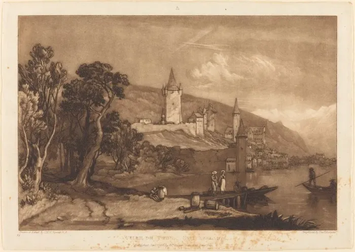 Framed Print : Ville de Thun, published 1816. Creator: JMW Turner Framed Print : Ville de Thun, published 1816. Creator: JMW Turner